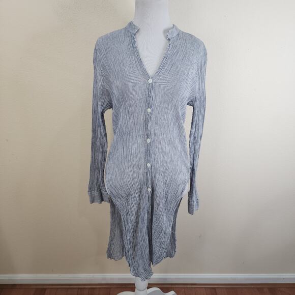 MATILDA Korea Women's Button Down 100% Cotton Button Down Long Shirt Size XS - Picture 1 of 8